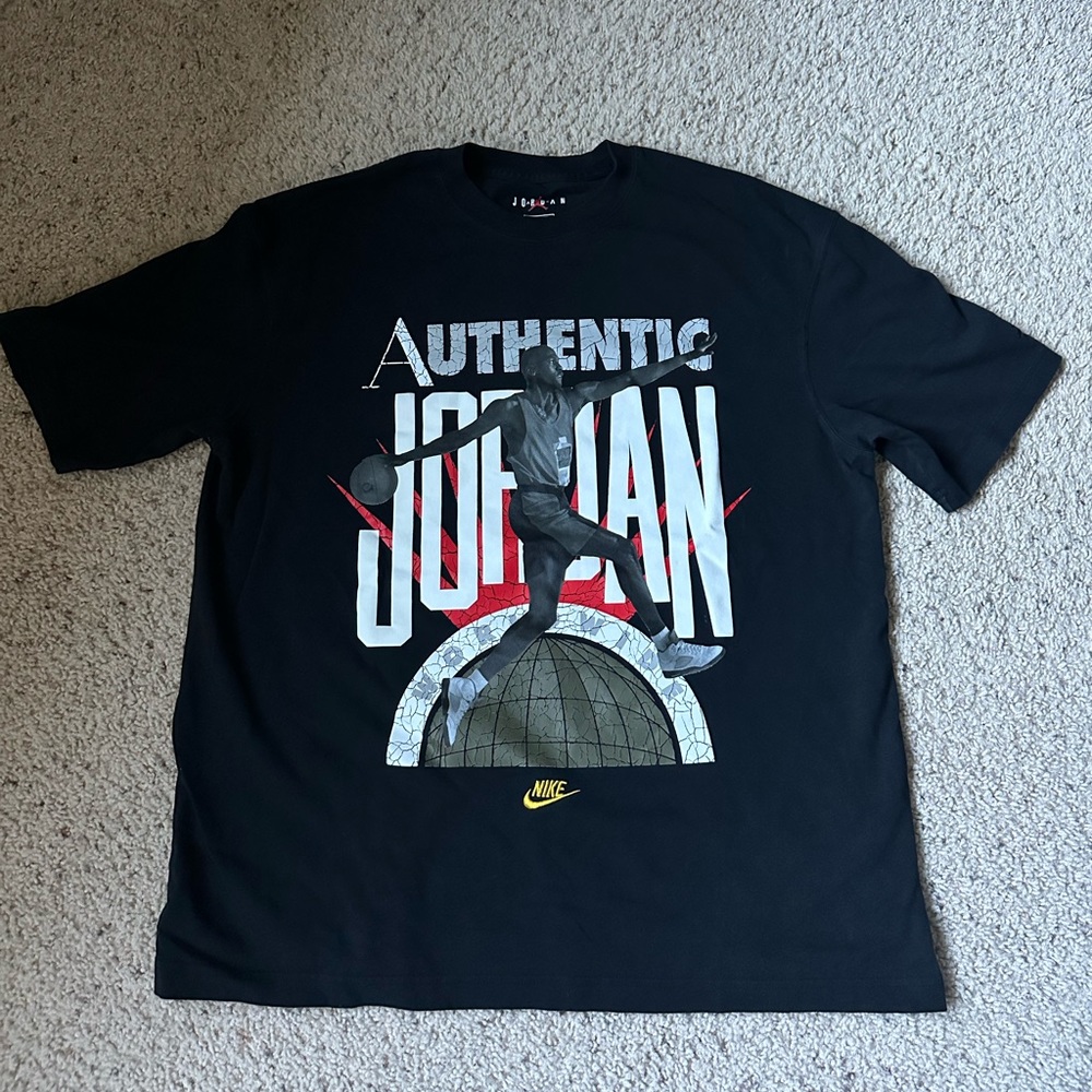 Jordan Black and Red Graphic Tee